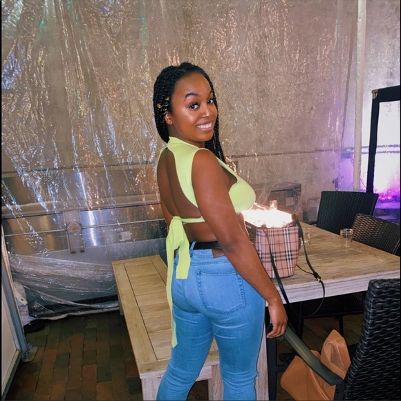 Zara green open back knit top - Picture 11 of 11